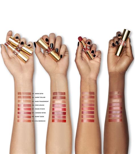 ysl rouge volupte shine swatches 18